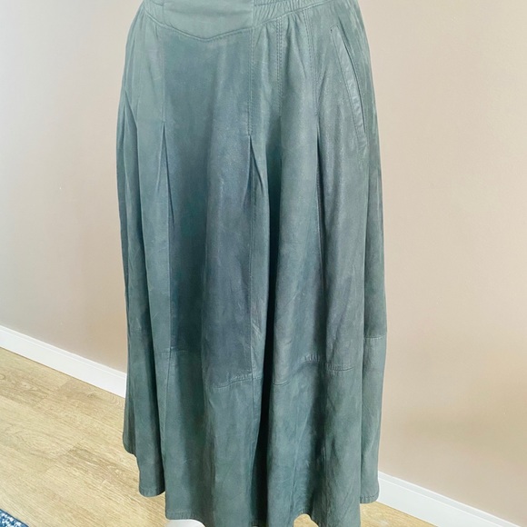 Vintage Charles Leather Maxi Skirt, Size S - Picture 2 of 4